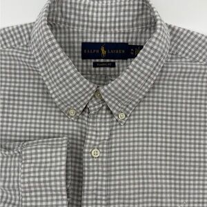 Ralph Lauren Men's XL/TG Gray button up Plaid Shirt